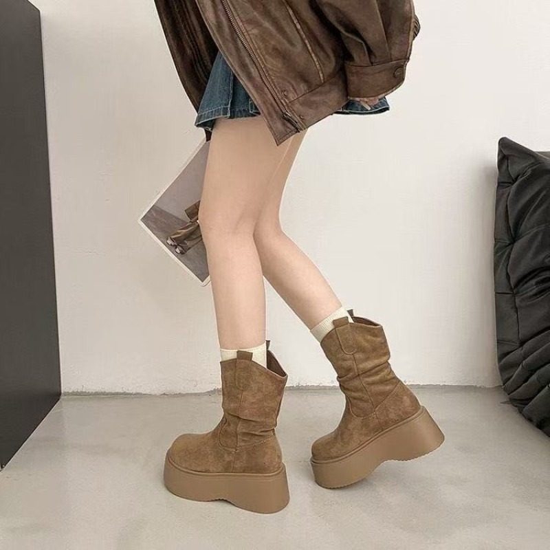 Botas de cano médio estilo wes - Embroidery Garments avaliação e preço